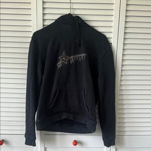 Saint Laurent Black Star Hoodie with Logo